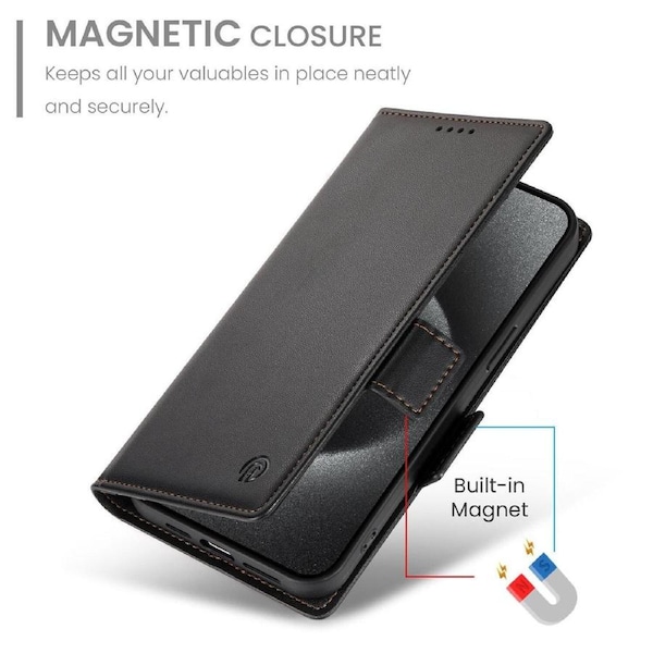 Wallet Case for Oppo A78 5G/A58 5G,Slim Protective Shockproof Case With Card Holder,Premium PU Leather Kickstand-Black