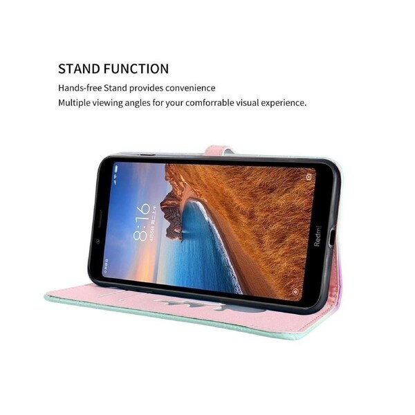 For Redmi 7A Cover Wallet - Green