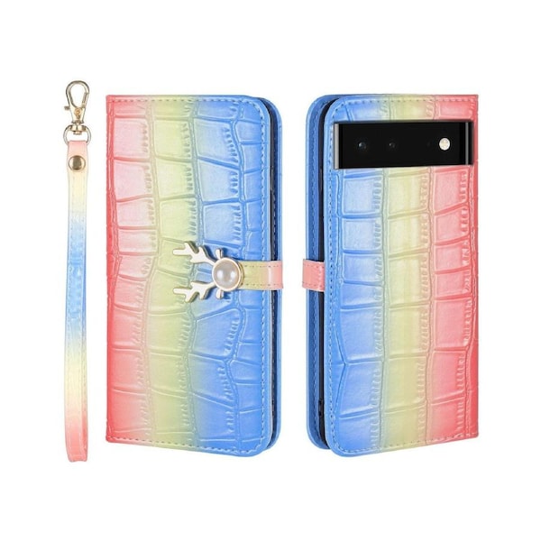 For Google Pixel 6 Cover Wallet - Blue