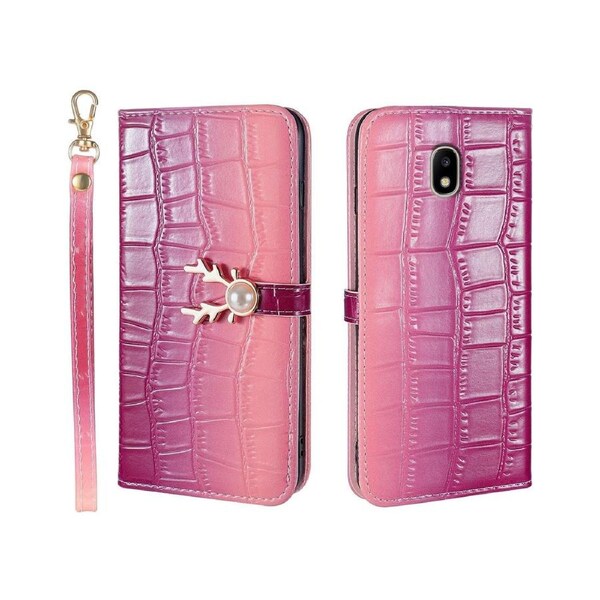 For Samsung Galaxy J530 Cover Wallet - Purple