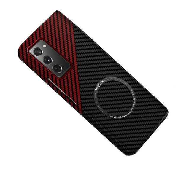 Carbon Fiber Phone Case for Samsung Galaxy Z Flod 2 - Black/Red