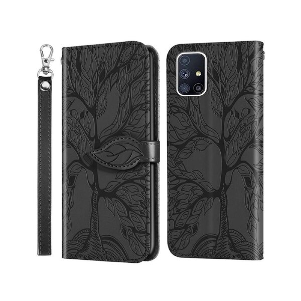 For Samsung Galaxy M51 Cover with Kickstand - Black