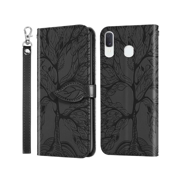For Samsung Galaxy A20/A30 Cover with Kickstand - Black