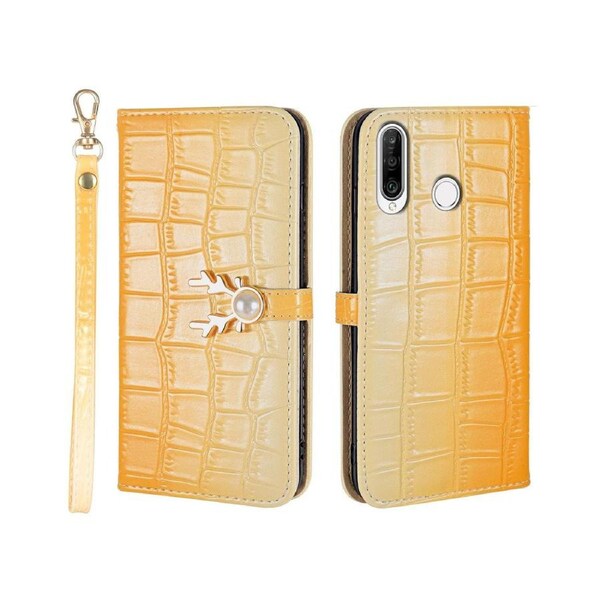For Huawei P30 Lite Cover Wallet - Yellow