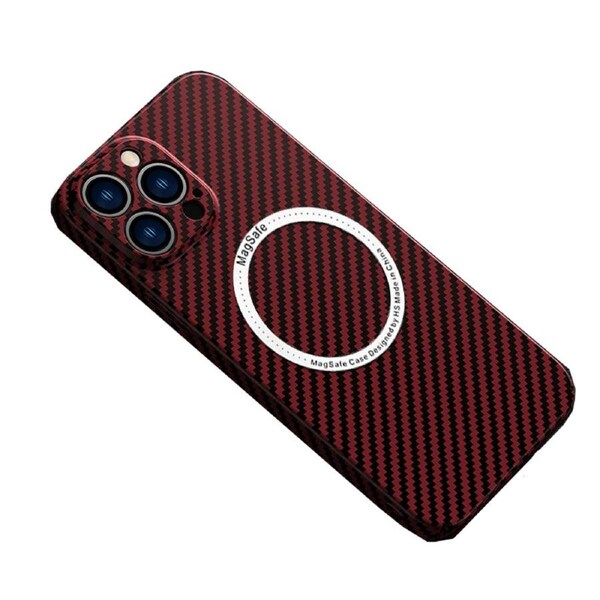 Carbon Fiber Phone Case for iPhone 14 Pro Max - Red