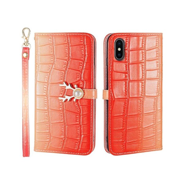 For iPhone X/XS Cover Wallet - Red