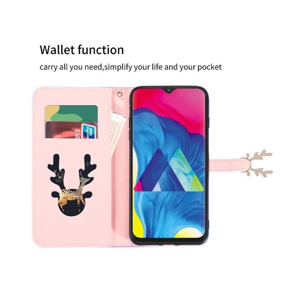 For Samsung Galaxy A10S Cover Wallet - Red