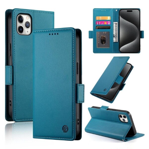 Wallet Case for IPhone 11 Pro Max,Slim Protective Shockproof Case With Card Holder,Premium PU Leather Kickstand-Blue