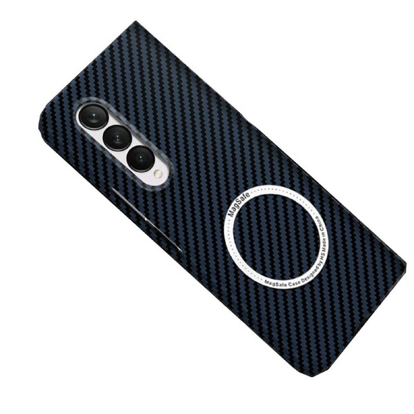 Carbon Fiber Phone Case for Samsung Galaxy Z Flod 4 - Blue