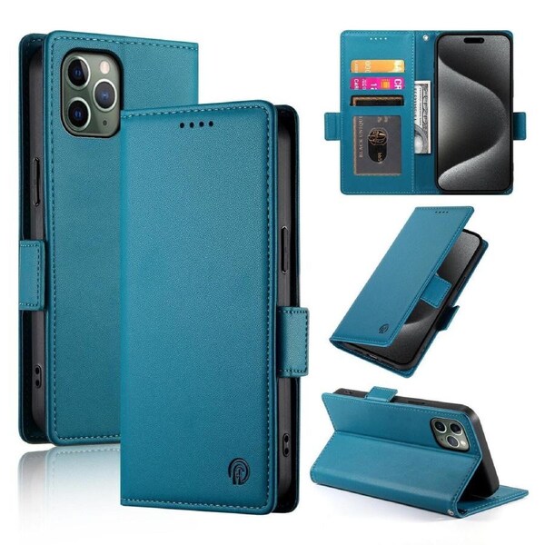 Wallet Case for IPhone 11 Pro,Slim Protective Shockproof Case With Card Holder,Premium PU Leather Kickstand-Blue
