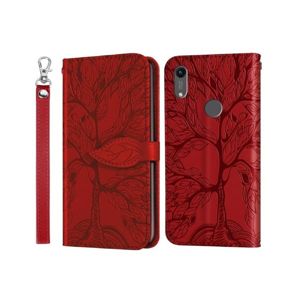 For Huawei Y6 2019 Cover with Kickstand - Red