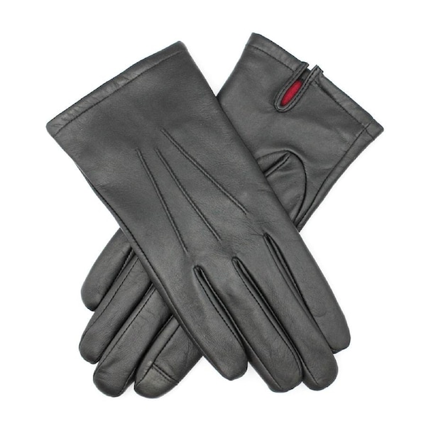 Dents Womens 3 Point Classic Glove Sheepskin Leather - Black Small
