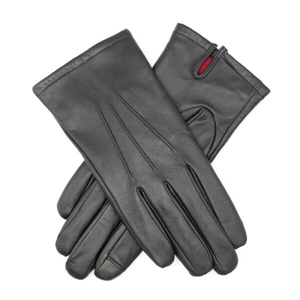 Dents Womens 3 Point Classic Glove Sheepskin Leather - Black Large