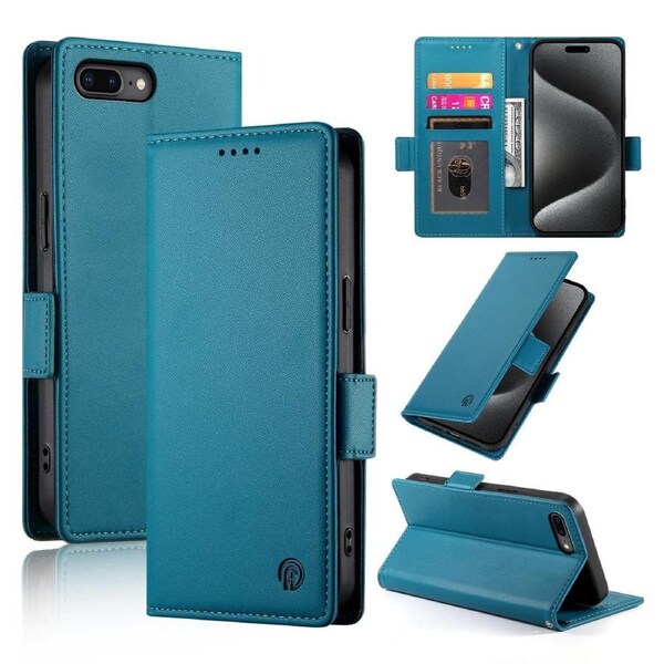 Wallet Case for IPhone 7 Plus/IPhone 8 Plus,Slim Protective Shockproof Case With Card Holder,Premium PU Leather Kickstand-Blue