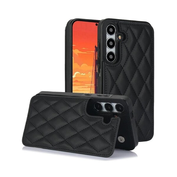 Case for Samsung Galaxy S24 Plus,Pu Leather Wallet Case RFID Blocking Credit Card Slots Kickstand Phone Case-Black