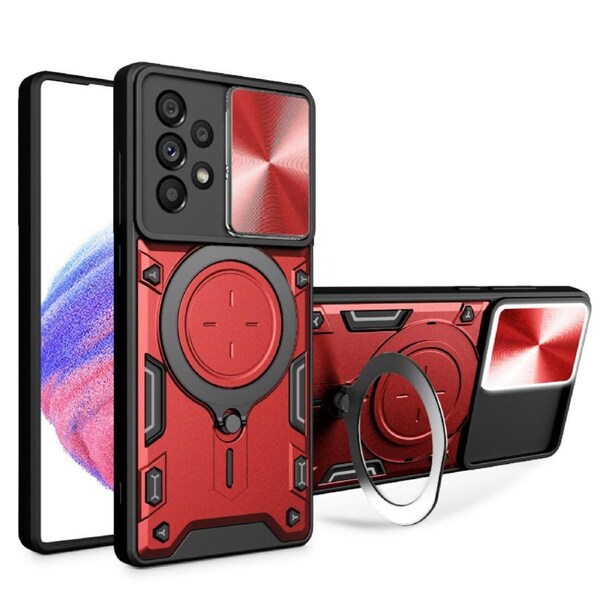 For Samsung Galaxy A33 5G Case, Magnetic Support Car Mount Magnetic Military Shell - Red