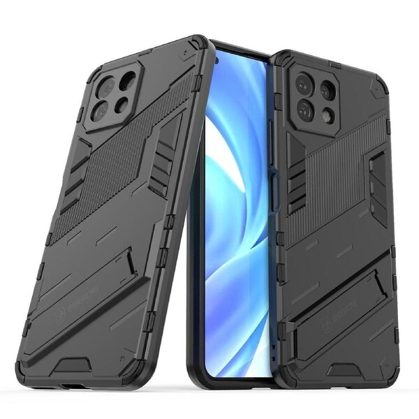 Slim Case For Mi 11 Lite Shockproof Dual-Layer Stand Cover - Black