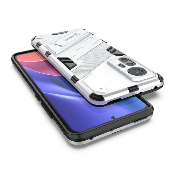 Slim Case For Mi 12 5G Shockproof Dual-Layer Stand Cover - White