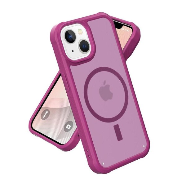 IPhone 14 Plus Case,Compatible With MagSafe,Military-Grade Protective Case,Scratch-Resistant Back Cover-Red