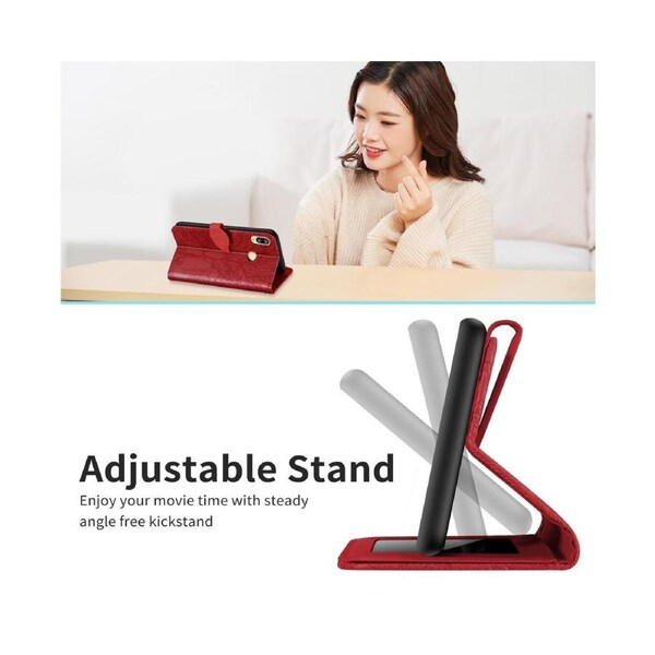 For Huawei P20 Lite Cover with Kickstand - Red