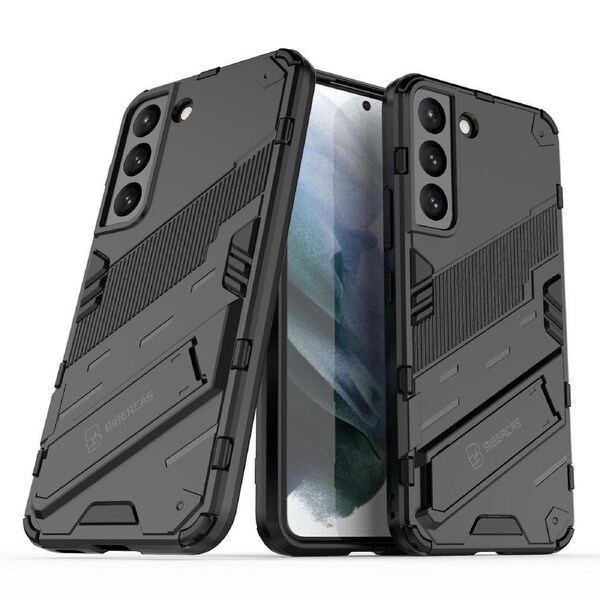 Slim Case For Samsung S22 Shockproof Dual-Layer Stand Cover - Black