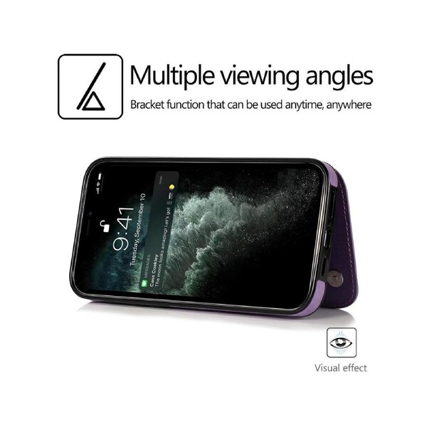 For iPhone 14 Leather Cover Wallet - Red