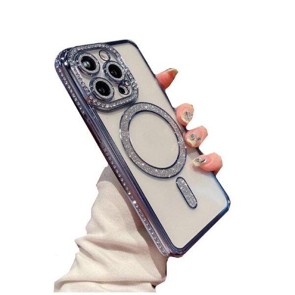 IPhone 12 Pro Max Case,Compatible With MagSafe,Full Camera Protection Plating Luxury Cover For Women Men,Soft TPU Drop Protective Phone Case-Blue