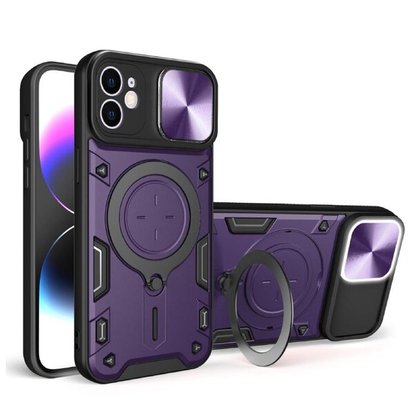 For iPhone 11 Case, Magnetic Support Car Mount Magnetic Military Shell - Dark Purple