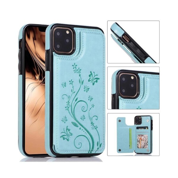 For iPhone 13 Pro Max Leather Cover Wallet - Green