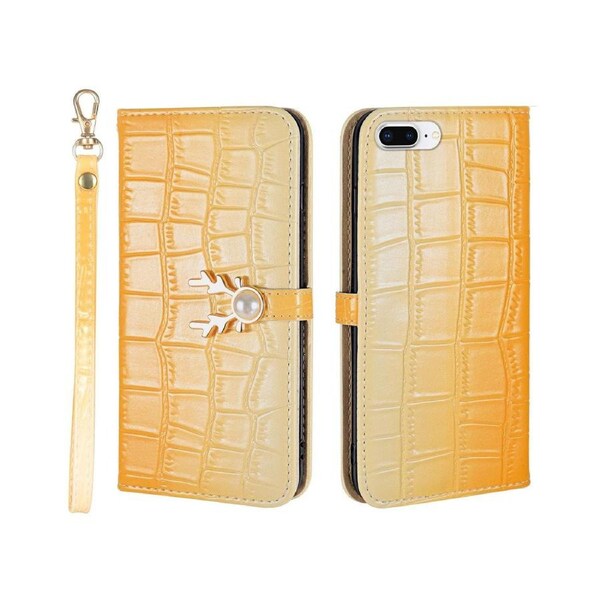 For iPhone 7 Plus/8 Plus Cover Wallet - Yellow