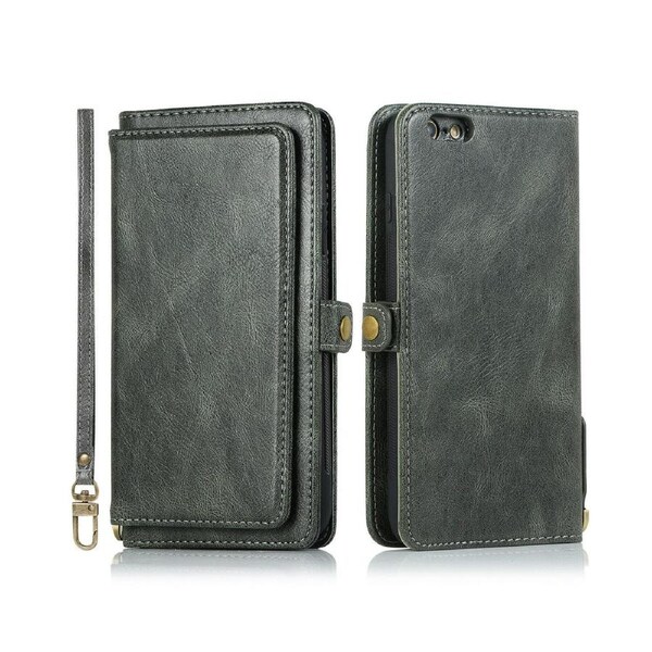 Detachable Phone Case for Easy Portability (Dark Green), Wallet Case for iPhone 6/6S