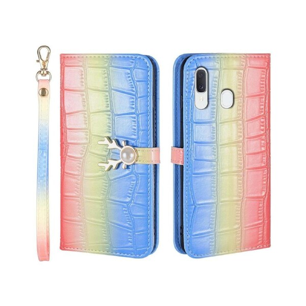 For Samsung Galaxy A20/A30 Cover Wallet - Blue