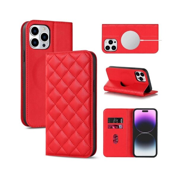 IPhone 15 Pro Max Wallet Case Compatible With MagSafe Wireless Charging,Protective Case Phone Case for IPhone 15 Pro Max-Red