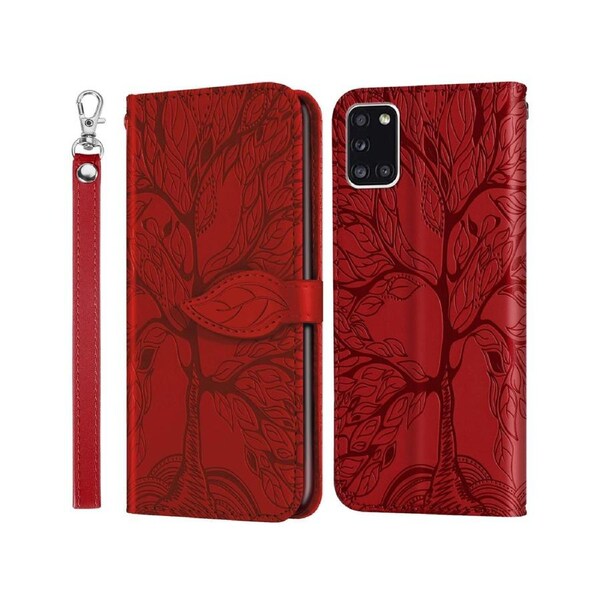 For Samsung Galaxy A31 Cover with Kickstand - Red