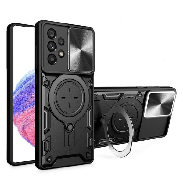 For Samsung Galaxy A33 5G Case, Magnetic Support Car Mount Magnetic Military Shell - Black