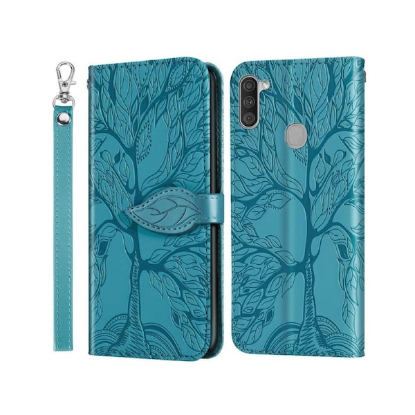 For Samsung Galaxy A11 Cover with Kickstand - Blue