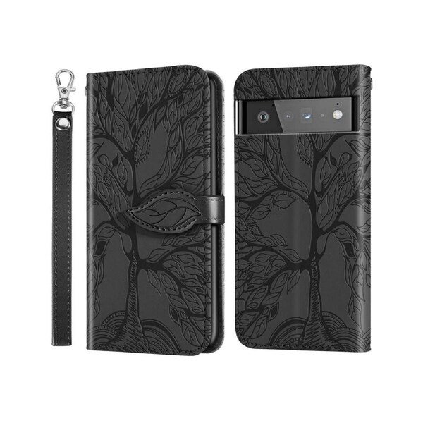 For Google Pixel 6 Cover with Kickstand - Black