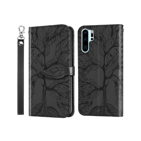 For Huawei P30 Pro Cover with Kickstand - Black