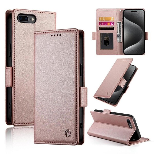 Wallet Case for IPhone 7 Plus/IPhone 8 Plus,Slim Protective Shockproof Case With Card Holder,Premium PU Leather Kickstand-Rose Gold