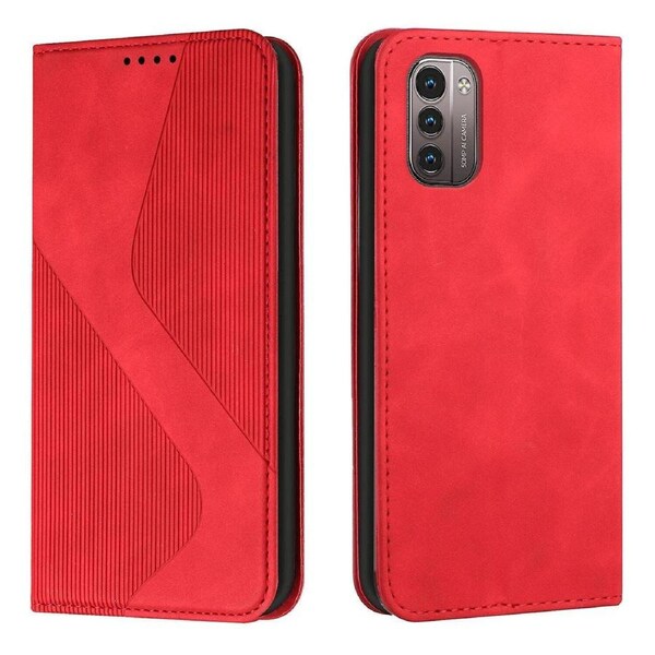 Nokia G11 /G21 Case, PU Leather Flip Cover Magnetic Closure Wallet Card Slots Stand Case - Red