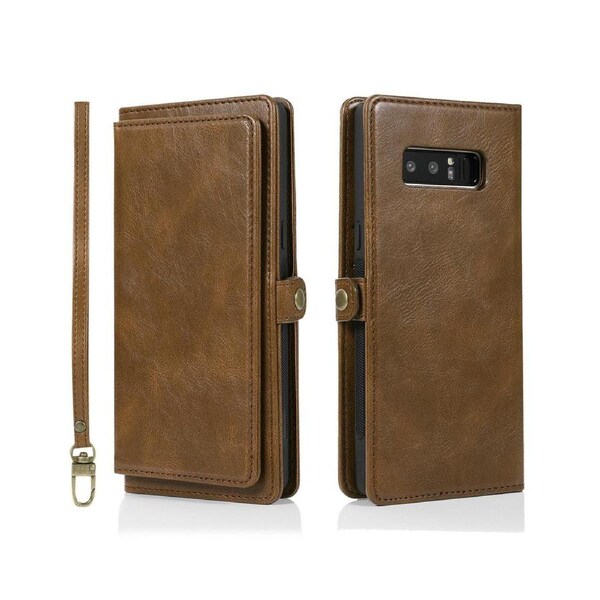 Detachable Phone Case for Easy Portability (Brown), Wallet Case for Samsung Galaxy Note 8