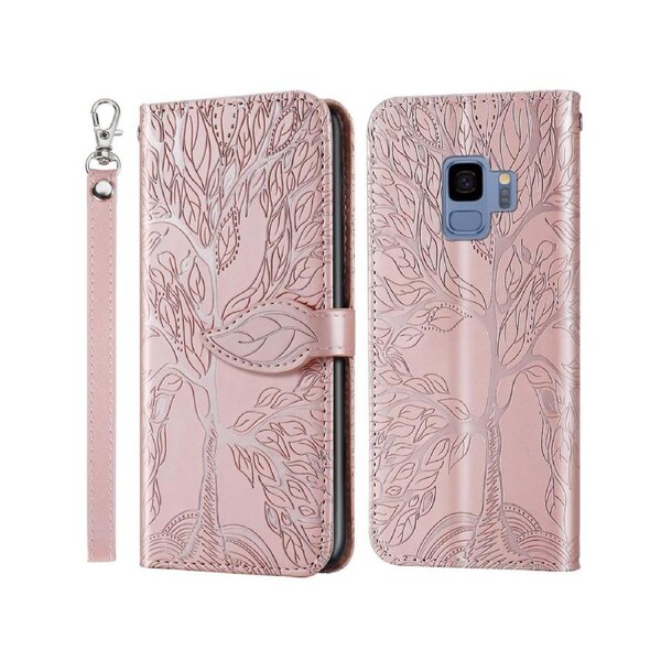 For Samsung Galaxy S9 Cover with Kickstand - Pink