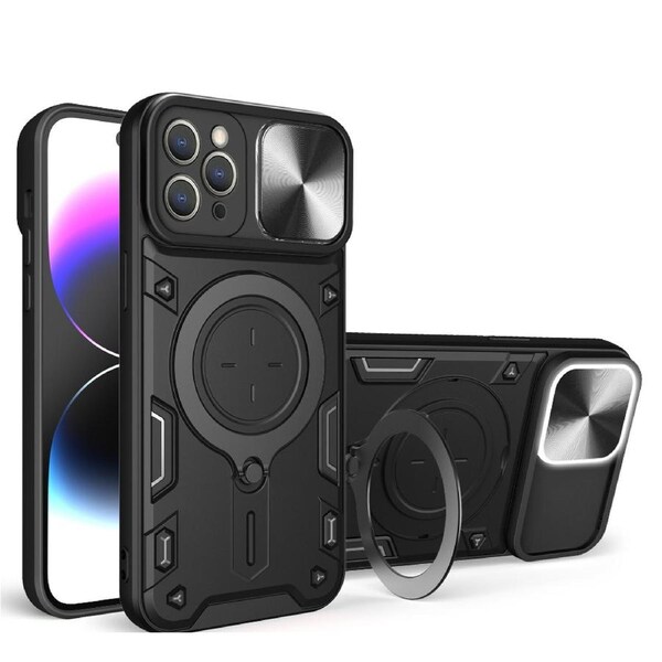 For iPhone 11 Pro Case, Magnetic Support Car Mount Magnetic Military Shell - Black