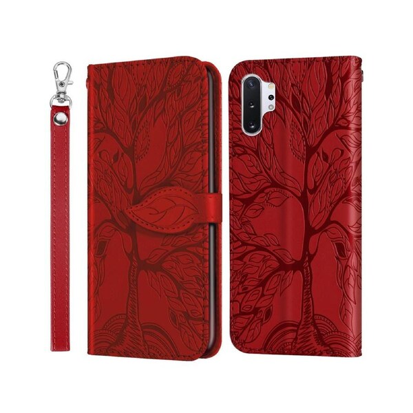 For Samsung Galaxy Note 10 Plus 5G Cover with Kickstand - Red