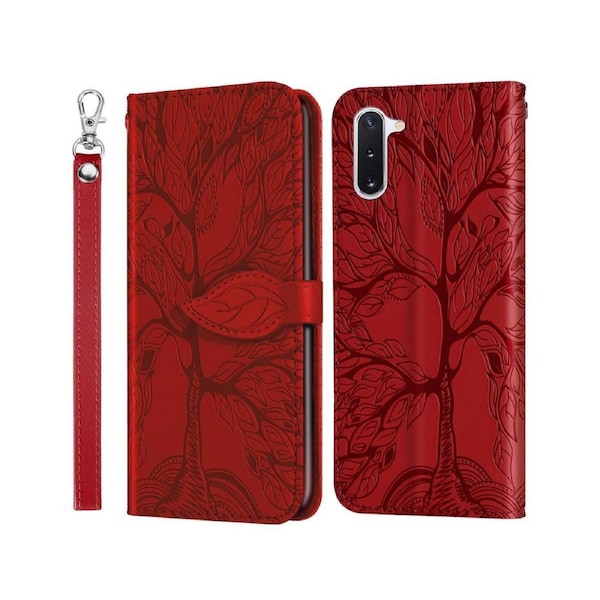 For Samsung Galaxy Note 10 Cover with Kickstand - Red