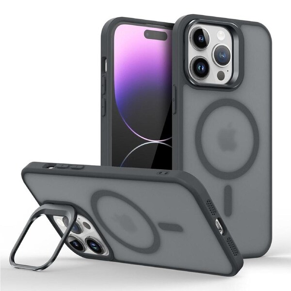IPhone 14 Pro Max Case,Compatible With MagSafe,Built-in Stash Stand Phone Case,Scratch-Resistant Back Cover-Black