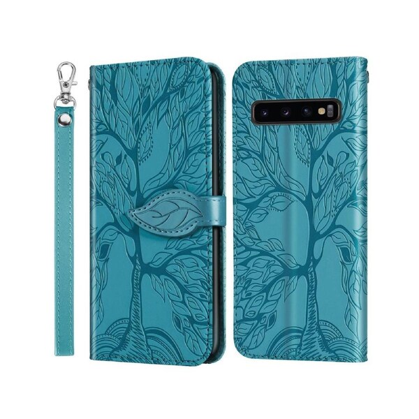 For Samsung Galaxy S10 Plus Cover with Kickstand - Blue