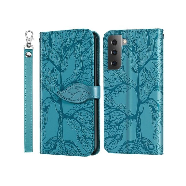 For Samsung Galaxy S22 Cover with Kickstand - Blue