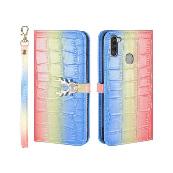 For Samsung Galaxy A11 Cover Wallet - Blue
