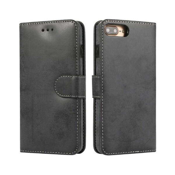 Detachable Wallet Phone Case for Easy Portability (Black), Flip Case for iPhone 7 Plus/8 Plus